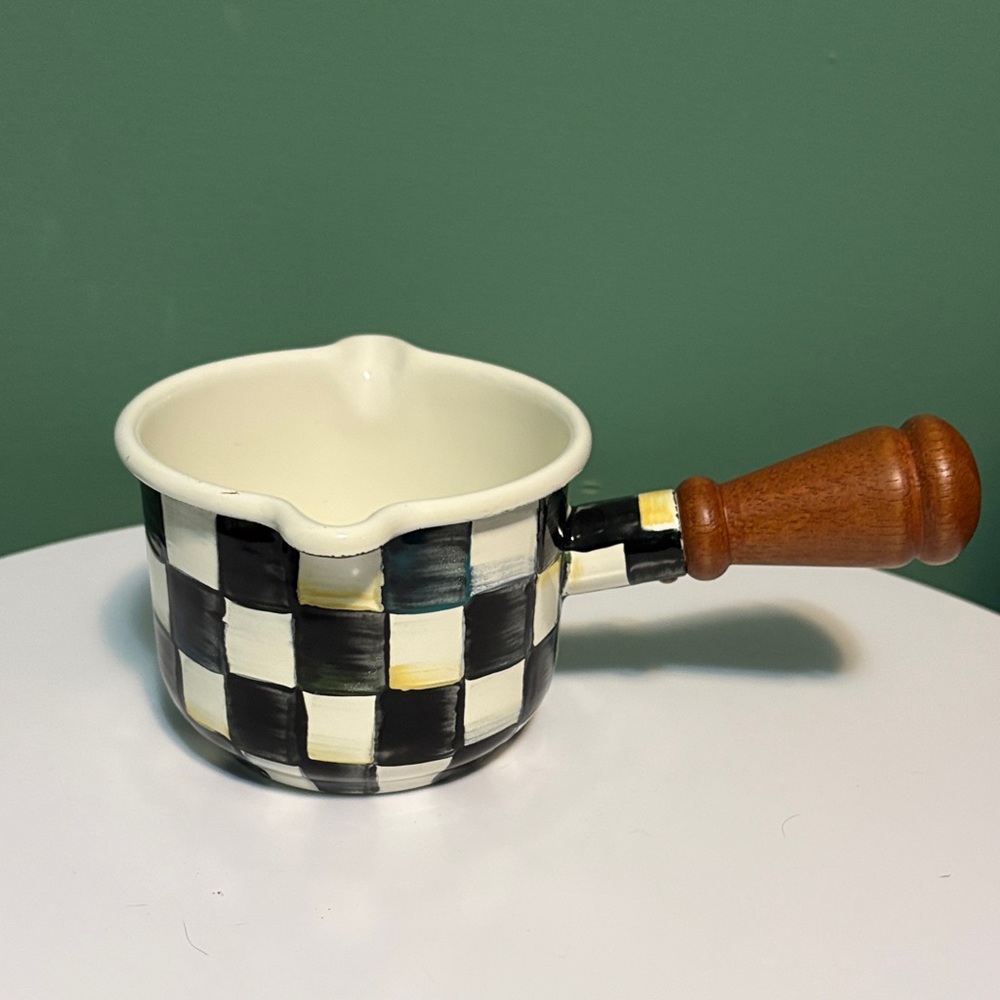 MacKenzie-Childs Courtly Check Enamel Butter Warmer